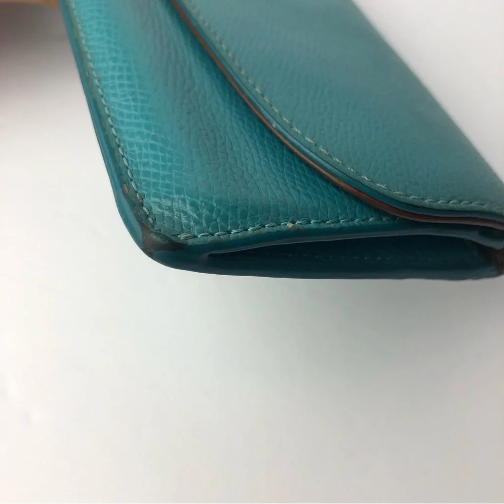 Coach Designer Blue Slim Wallet 52689